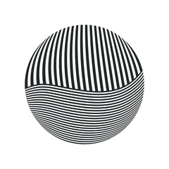 Abstract round element with lines wave business company logo. Corporate identity design element. Round spectrum logotype. Vector illustration