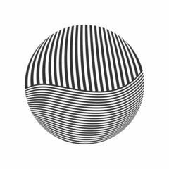 Abstract round element with lines wave business company logo. Corporate identity design element. Round spectrum logotype. illustration