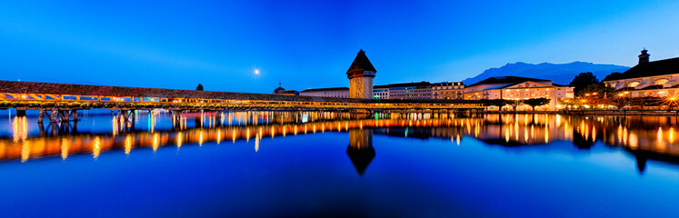 Luzern Nachtpanorama - Schweiz