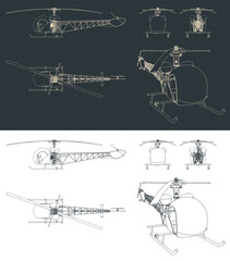 Light helicopter blueprints