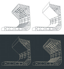 Middle section of a large cargo ship