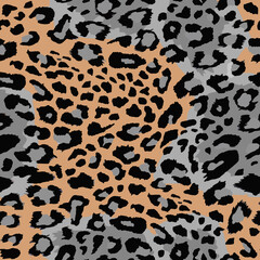 Full seamless leopard cheetah texture animal skin pattern. Design for textile fabric printing. Suitable for fashion use.