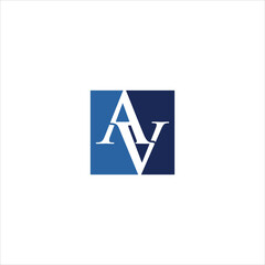 letter a v logo vector emblem template