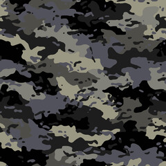 Full seamless dark military camouflage texture pattern vector. Dark colors design for girls, boys textile fabric and wallpaper print. Design for fashion and home design background.