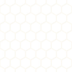White and cream hexagon wall texture seamless background. 3d rendering.
