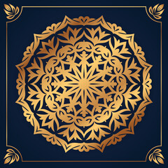 Luxury gold ornamental mandala design background vector