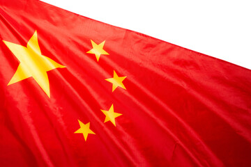 China flag waving as a background.