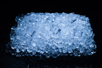 Ice crystal cubes, space for text or design.