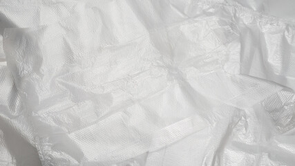 Plastic wihite background. Top view.