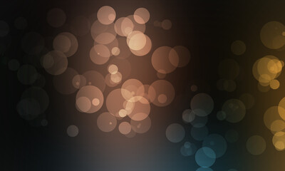 abstract background with bokeh defocused lights and shadow cityscape, vintage or retro color glow wallpaper effect picture