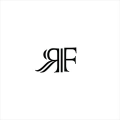 letter r f logo vector creative template