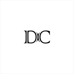 letter d c logo vector creative template