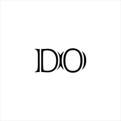 letter d o logo vector creative template