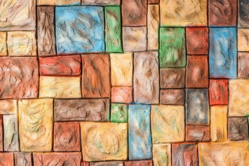 Rough colorful abstract concrete wall surface for background