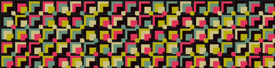 Abstract Geometric Pattern generative computational art illustration