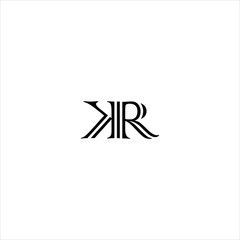 letter k r logo vector creative template