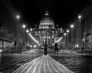 st pauls cathedral, Roma in the nigth