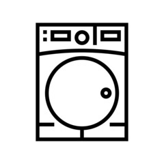 dryer machine line icon vector. dryer machine sign. isolated contour symbol black illustration
