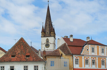 Architectural detail of Sibiu, Hermannstadt, Romania, Europe
