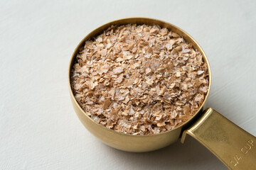 Wheat Bran in a Measuring Cup