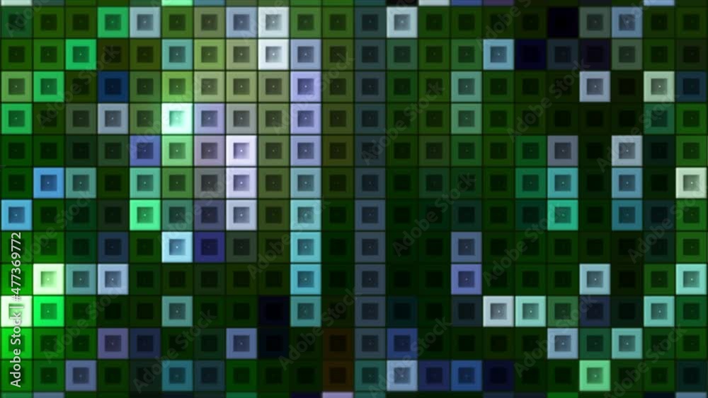 Poster moving mosaic squares with colored lines. motion. bright moving lines on colored squares. mosaic bac