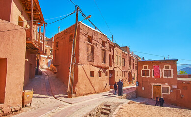 The streetscape of Abyaneh, Iran