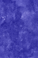 Abstract background hand-painted texture, watercolor, splashes, drops of paint, paint strokes. Very Peri purple monochrome color.The texture of stone, marble for backgrounds, wallpapers, covers