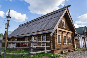 Fototapeta na wymiar rural wooden house