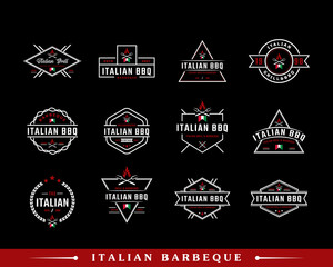 Set of Classic Vintage Retro Label Badge Emblem Italian Grill Barbeque Logo Design Inspiration