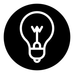 Idea Light Flat Icon Isolated On White Background