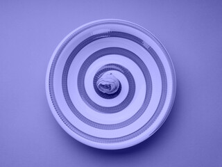 Purple color pastel ceramic dish with spiral