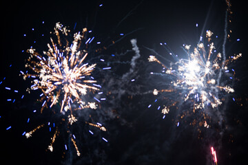 Blur Fireworks in the middle of the night