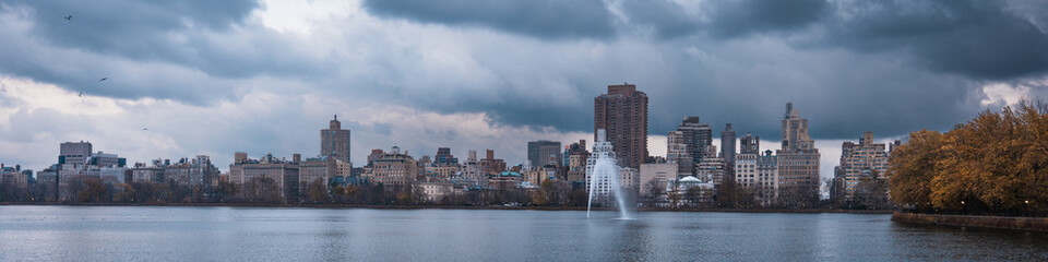Naklejka premium panorama view from New York City, Manhattan Central Park