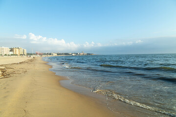 View of the sand strip of Matosinho beach in Portugal.jpg