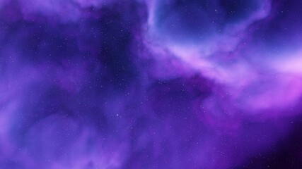 Nebula in space, science fiction wallpaper, stars and galaxy, 3d illustration