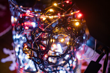 Snow covered cars in the city environment, aftermath after heavy snow fall.