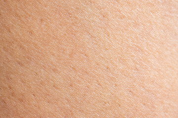 Asian young brown human skin close-up abstract texture background