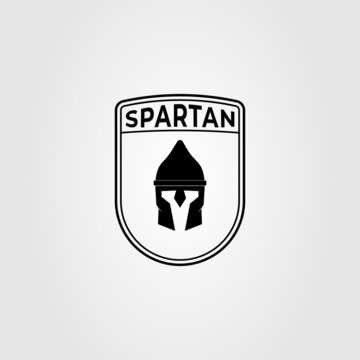 silhouette spartan, and warrior mask logo vector illustration design