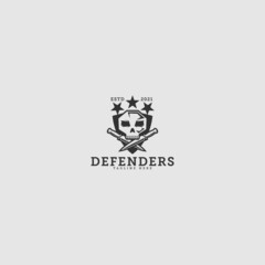 Modern design silhouette Defenders logo design