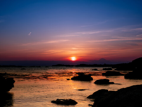 相模湾夕景