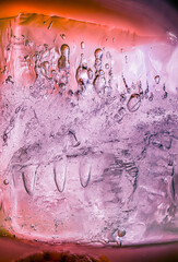 Ice, Ice Cube, Cube, Frozen, Cold, Air Bubble, Air Bubbles, Bubbles, Trapped Air, Drink, Liquor, Thawing, Chilled, Drink, Drinks, Space, Transparent, Clear, Glass, Air, Trapped, Frozen In Time, Blue, 
