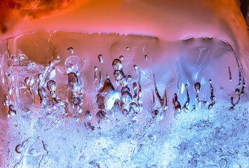 Ice, Ice Cube, Cube, Frozen, Cold, Air Bubble, Air Bubbles, Bubbles, Trapped Air, Drink, Liquor, Thawing, Chilled, Drink, Drinks, Space, Transparent, Clear, Glass, Air, Trapped, Frozen In Time, Blue, 