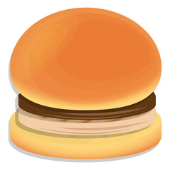 Simple classic burger concept beef illustration food