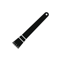 Brush. Paintbrush icon flat style isolated on white background. Vector