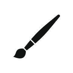 Brush. Paintbrush icon flat style isolated on white background. Vector