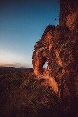 Chapada das Mesas National Park in Brazil. Sunset in Portal da Chapada viewpoint
