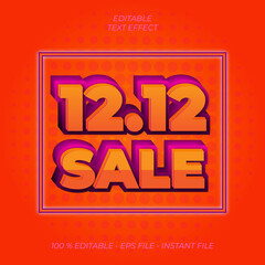12 12 sale text effect