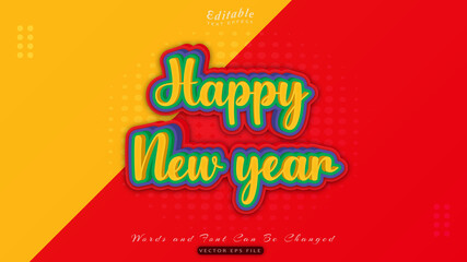 happy new year text effect