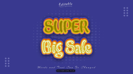 super big sale text effect