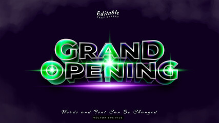 grand opening text effect